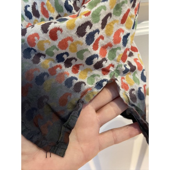 Calypso St Barth Womens Embroidered Trim V Neck Printed Tunic Top Boho XS cotton - Picture 5 of 12